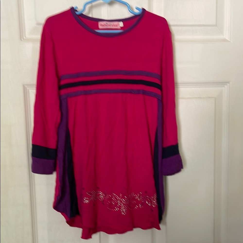 Persnickety Fuchsia and Purple Embellished Top